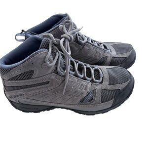 Columbia Men's Mid Hiking Waterproof Blue Grey Shoes Lightweight Size 9 US